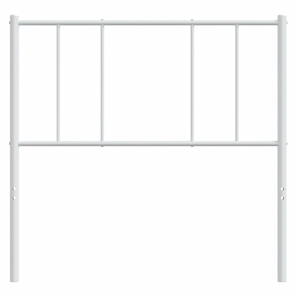 vidaXL Metal Headboard White 80 cm