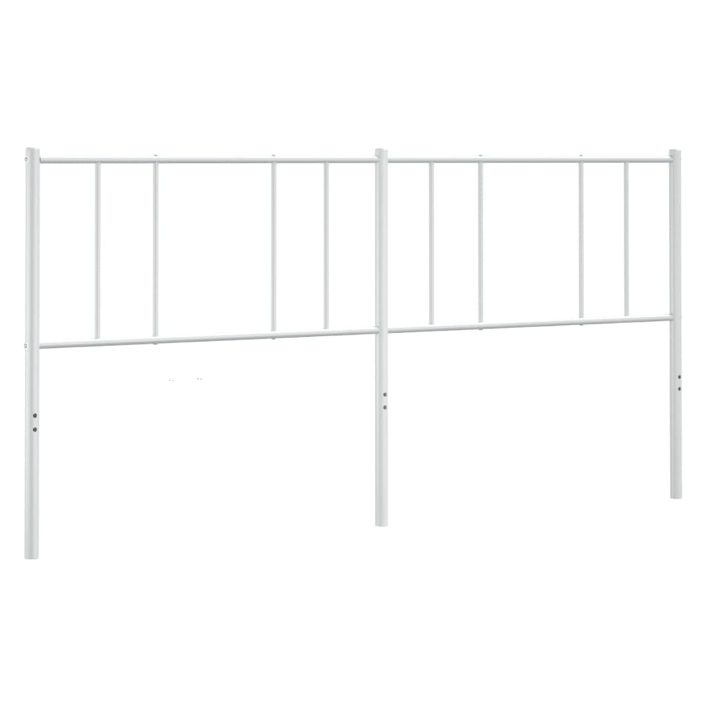 vidaXL Metal Headboard White 180 cm