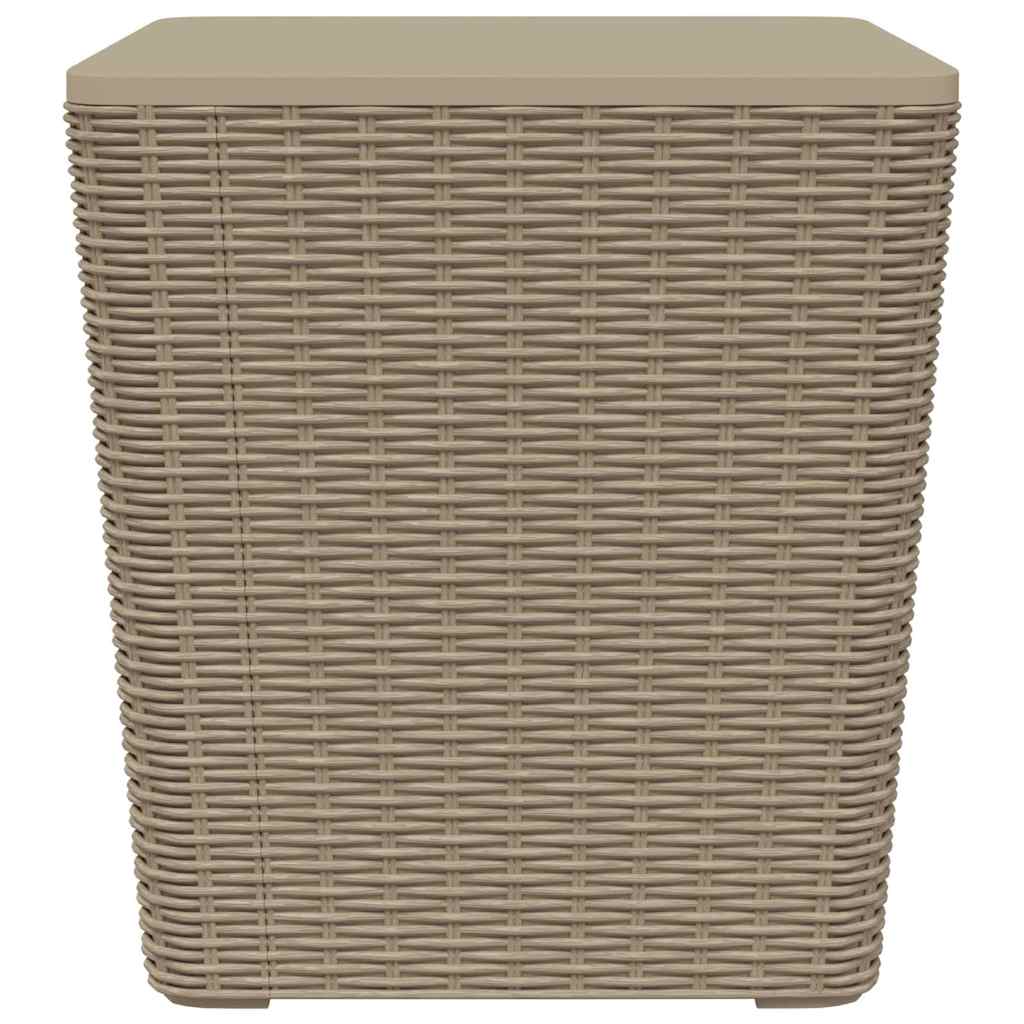 Garden Table with Removable Lid Light Brown Polypropylene