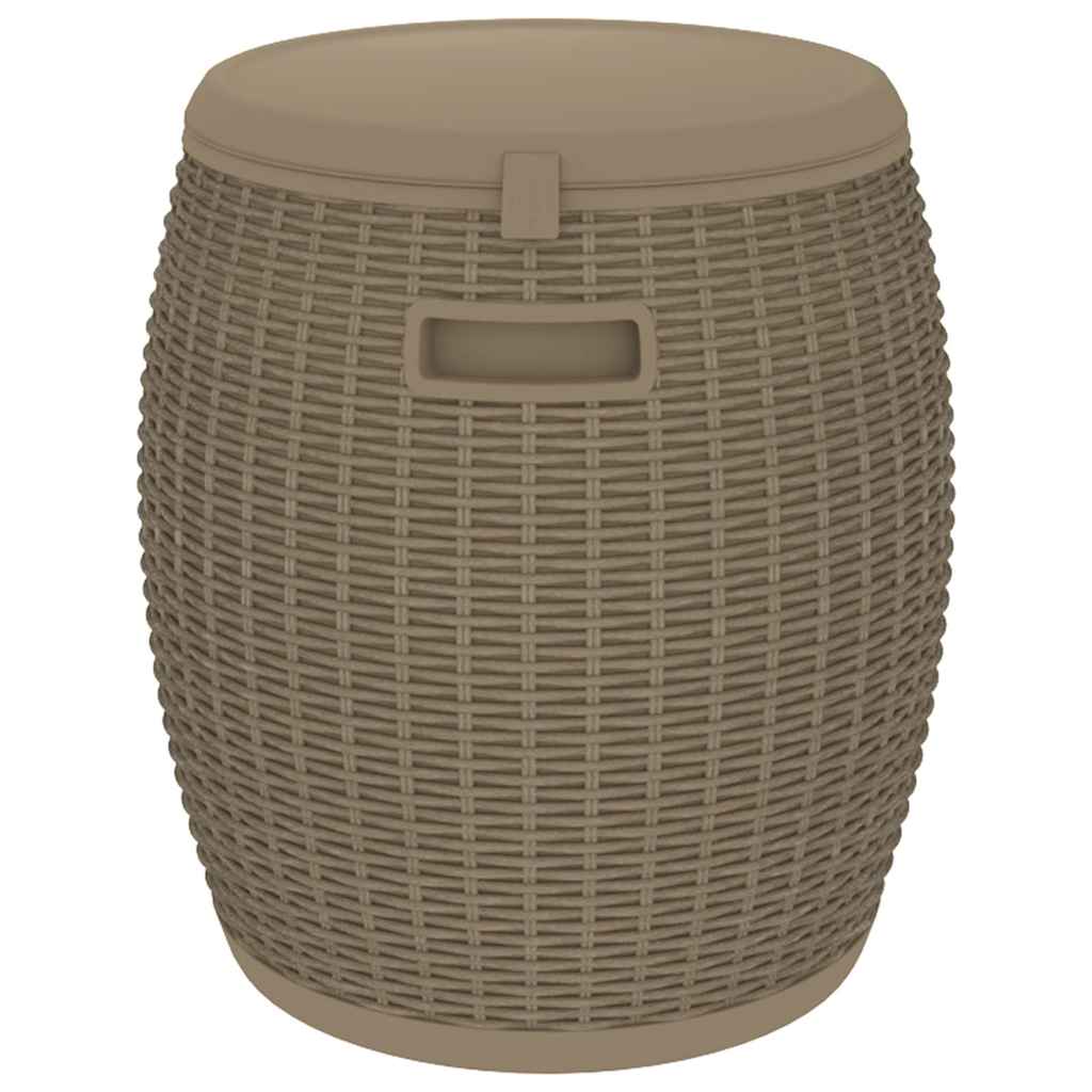 4-in-1 Garden Storage Box Light Brown Polypropylene