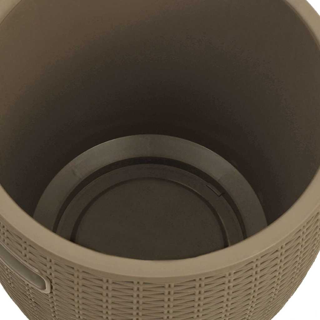 4-in-1 Garden Storage Box Light Brown Polypropylene