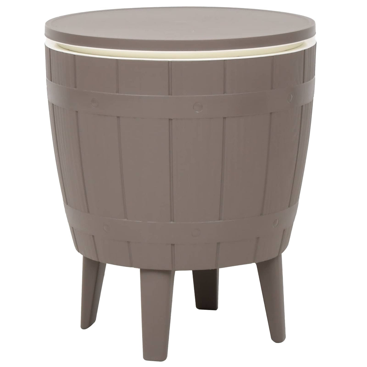 3-in-1 Ice Cooler Table Light Brown Polypropylene