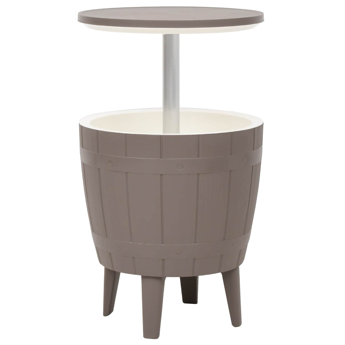 3-in-1 Ice Cooler Table Light Brown Polypropylene