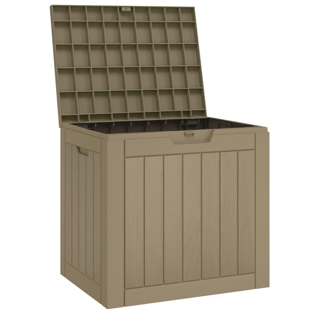 vidaXL Garden Storage Box Grey 55.5x43x53 cm Polypropylene