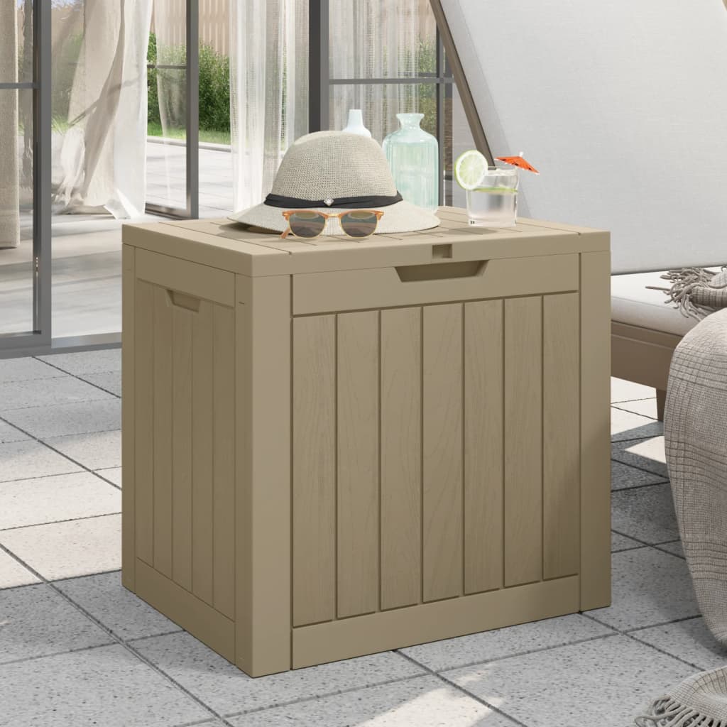 vidaXL Garden Storage Box Grey 55.5x43x53 cm Polypropylene