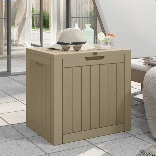 vidaXL Garden Storage Box Grey 55.5x43x53 cm Polypropylene