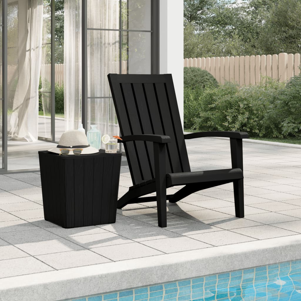 Garden Adirondack Chair | Black | Polypropylene (PP) | Standard