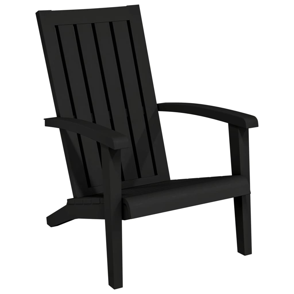 Garden Adirondack Chair |  Set of 2 | Black | Polypropylene | Standard