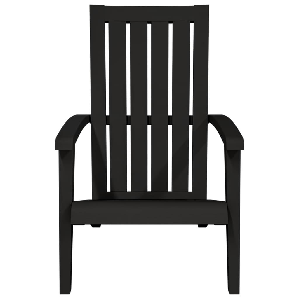 Garden Adirondack Chair |  Set of 2 | Black | Polypropylene | Standard