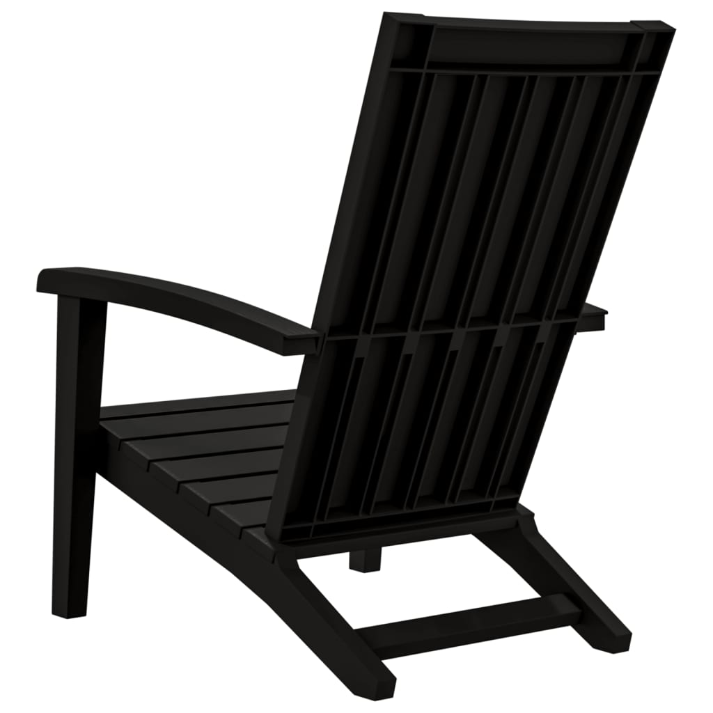 Garden Adirondack Chair |  Set of 2 | Black | Polypropylene | Standard