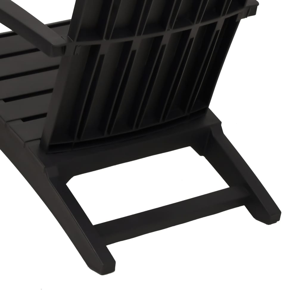 Garden Adirondack Chair |  Set of 2 | Black | Polypropylene | Standard