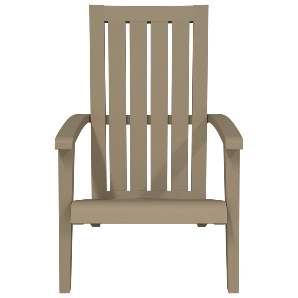 Garden Adirondack Chair | Set of 2 | Light brown | Polypropylene (PP)