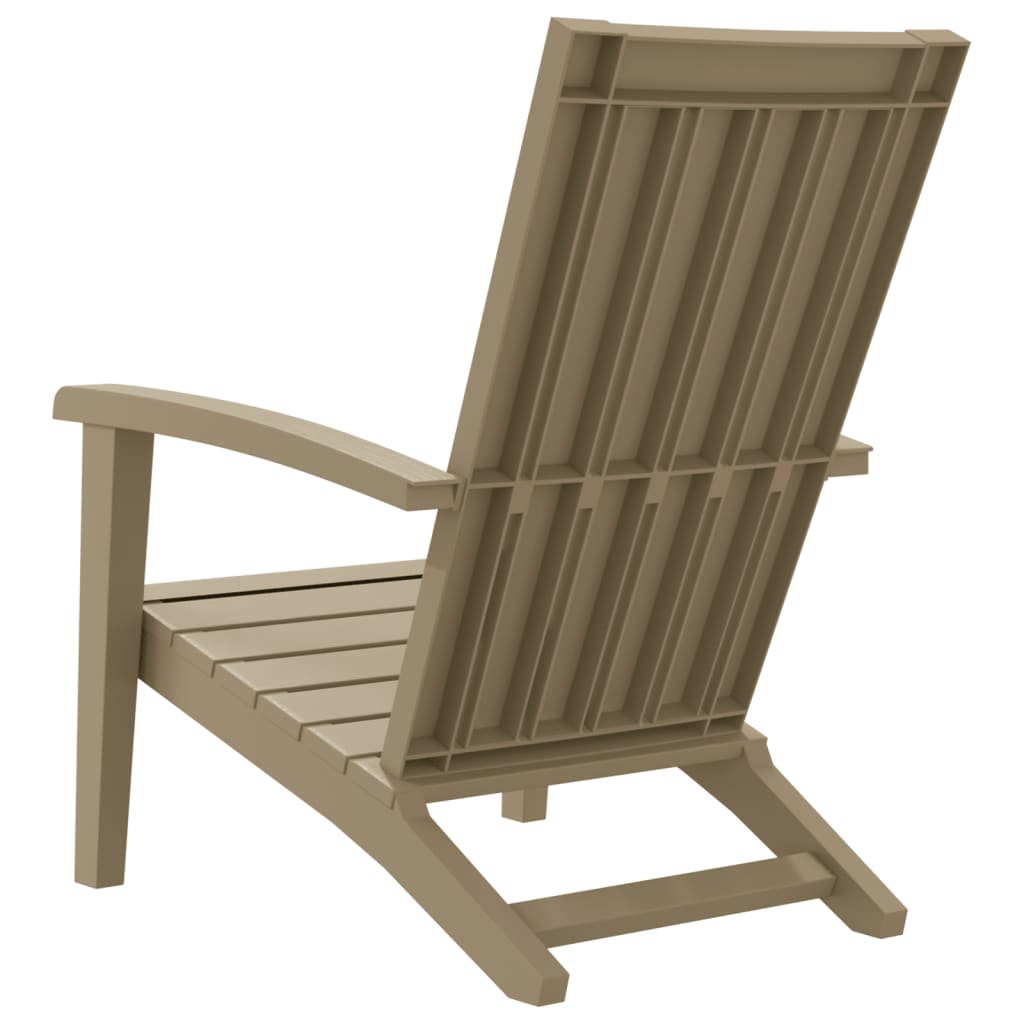 Garden Adirondack Chair | Set of 2 | Light brown | Polypropylene (PP)
