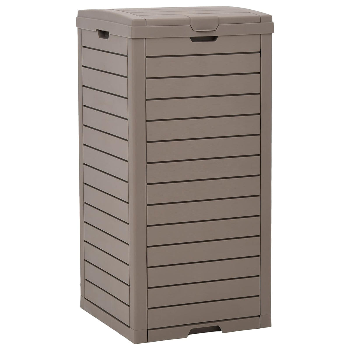 Outdoor Garbage Bin Light Brown 41x41x86 cm Polypropylene