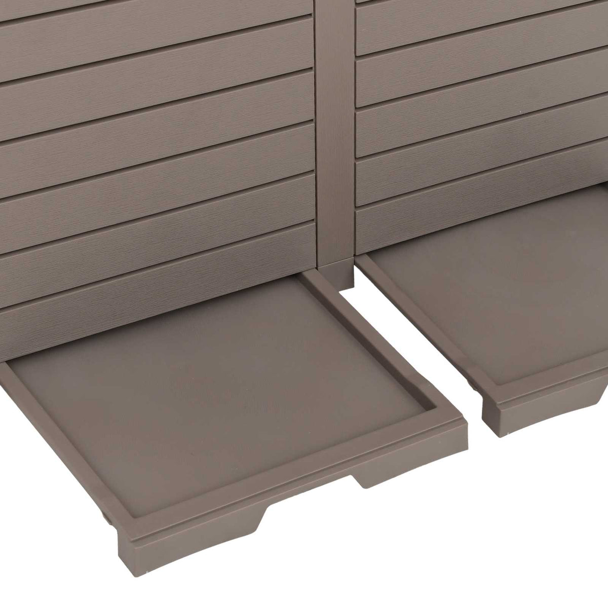 Outdoor Garbage Bin Light Brown 78x41x86 cm Polypropylene
