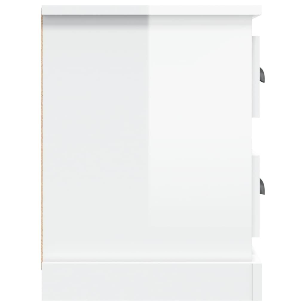 TV Cabinet High Gloss White 102x35,5x47,5 cm Engineered Wood