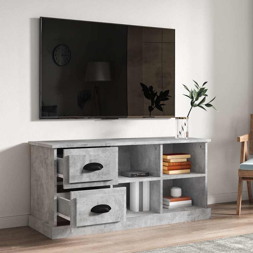 TV Cabinet Concrete Grey 102x35,5x47,5 cm Engineered Wood