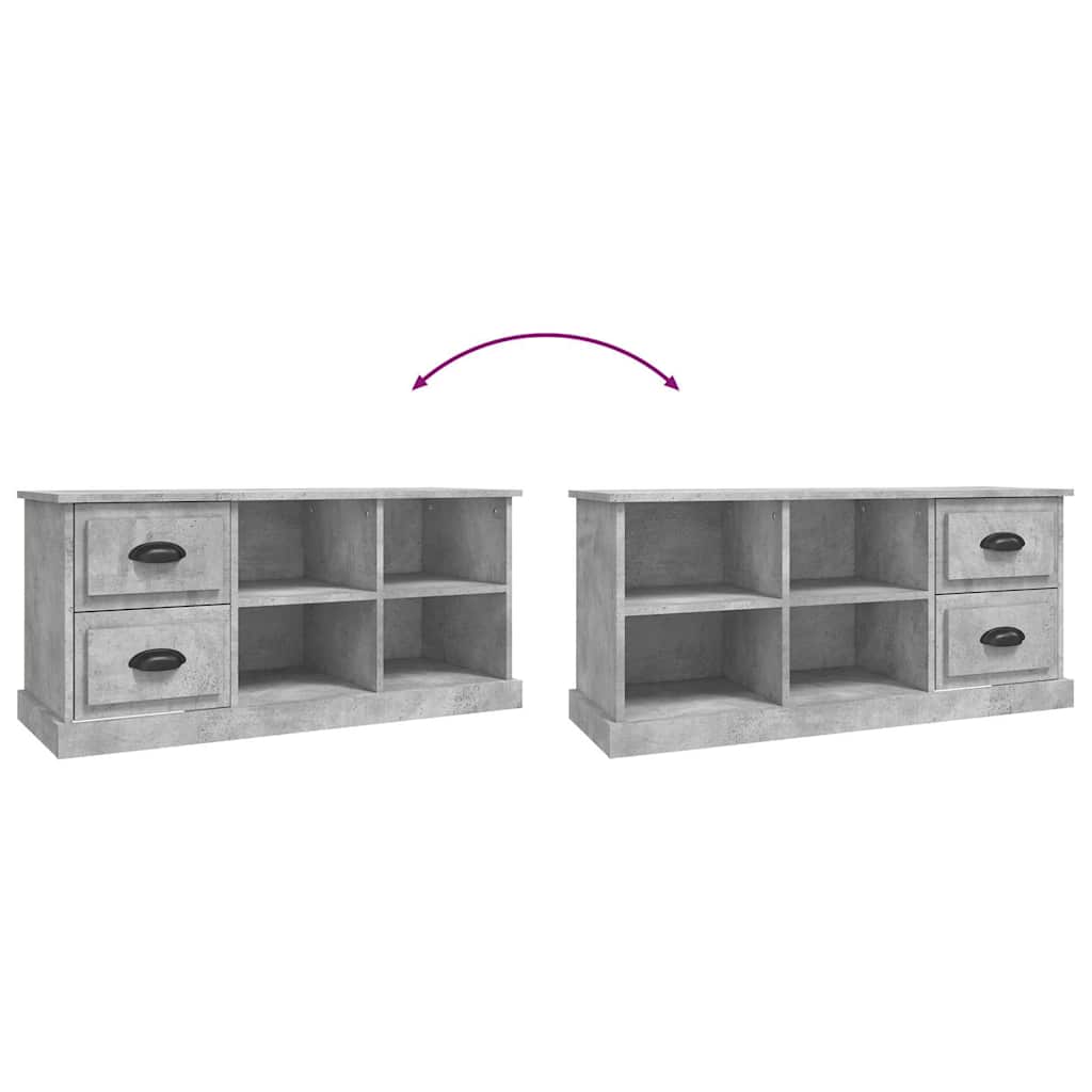 TV Cabinet Concrete Grey 102x35,5x47,5 cm Engineered Wood