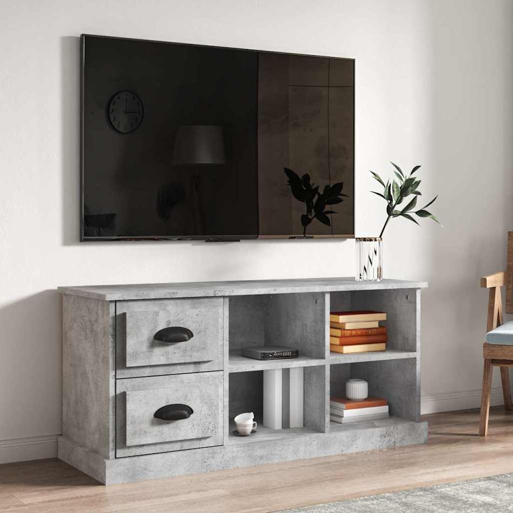 TV Cabinet Concrete Grey 102x35,5x47,5 cm Engineered Wood