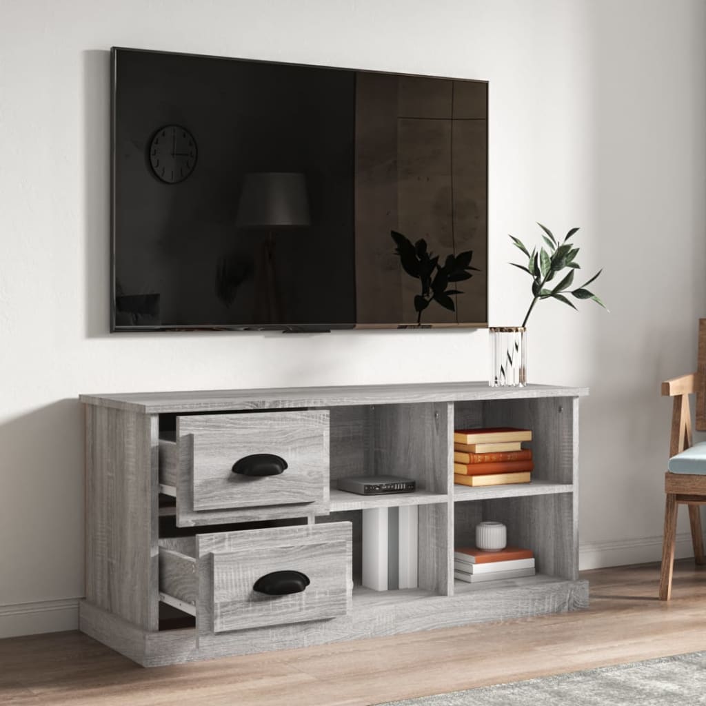 TV Cabinet Grey Sonoma 102x35,5x47,5 cm Engineered Wood