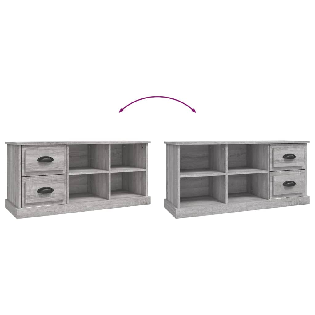 TV Cabinet Grey Sonoma 102x35,5x47,5 cm Engineered Wood