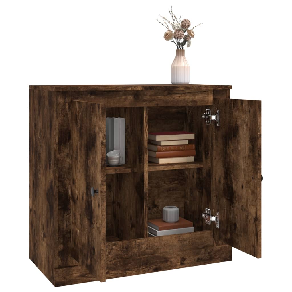Sideboard Smoked Oak 70x35,5x67,5 cm Engineered Wood