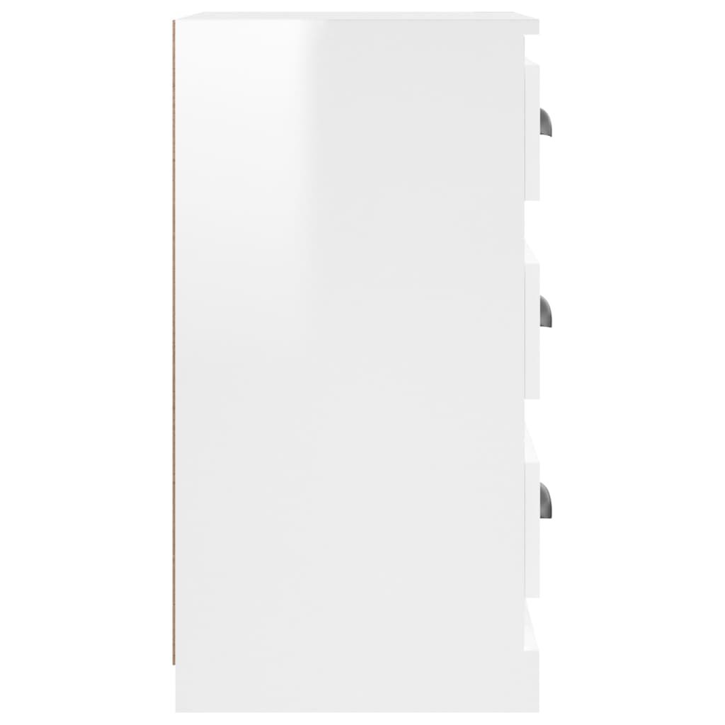 Sideboard High Gloss White 36x35.5x67.5 cm Engineered Wood