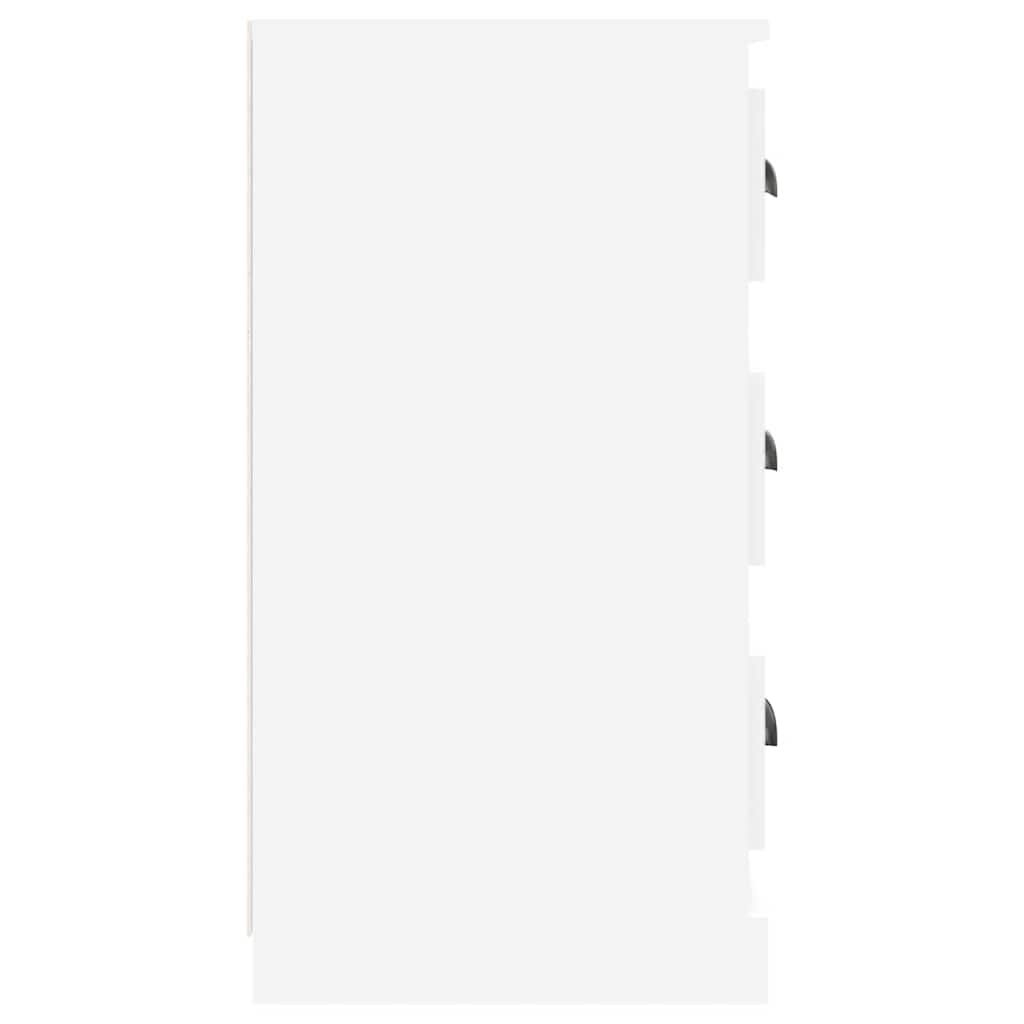 Sideboard High Gloss White 70x35,5x67,5 cm Engineered Wood