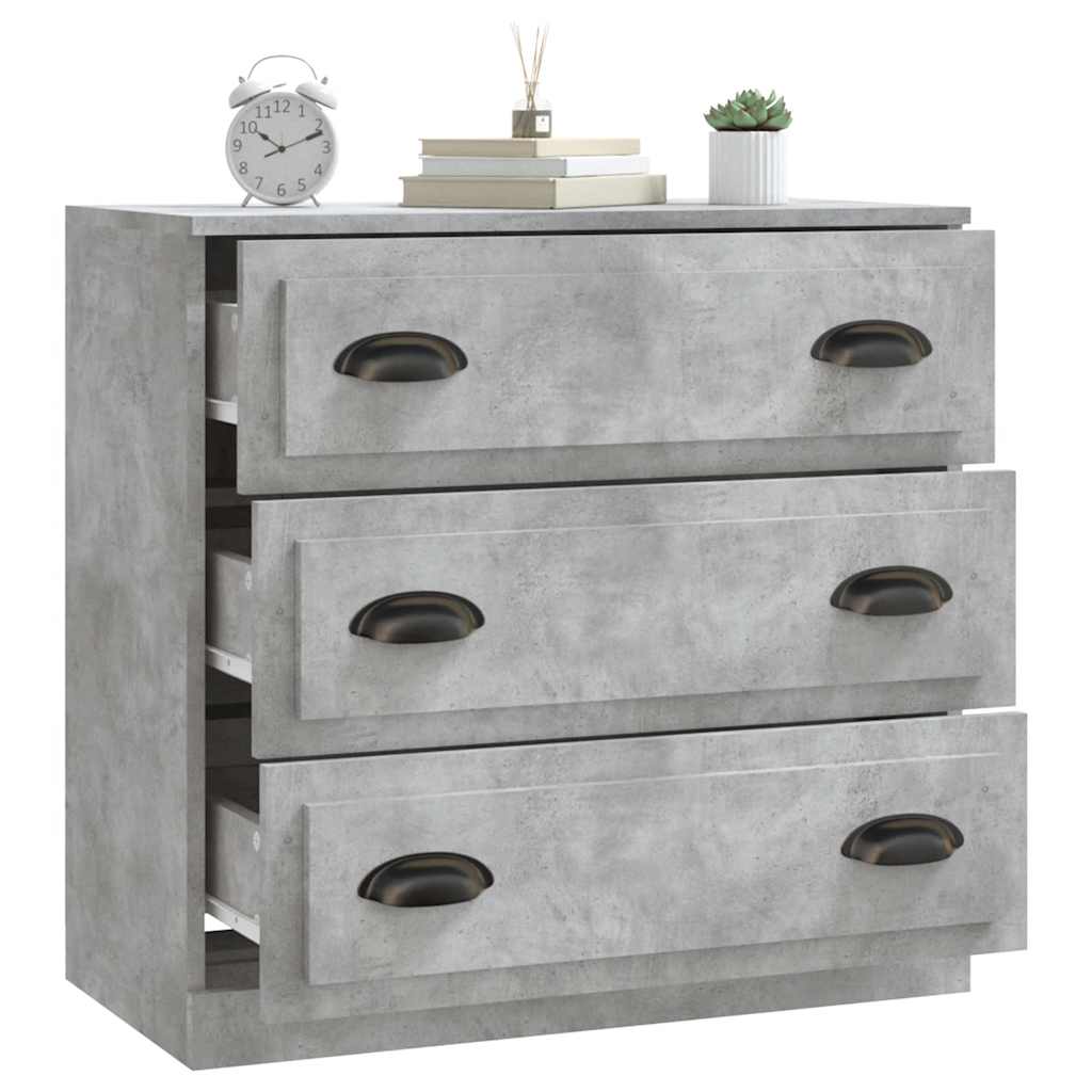 Sideboard Concrete Grey 70x35,5x67,5 cm Engineered Wood