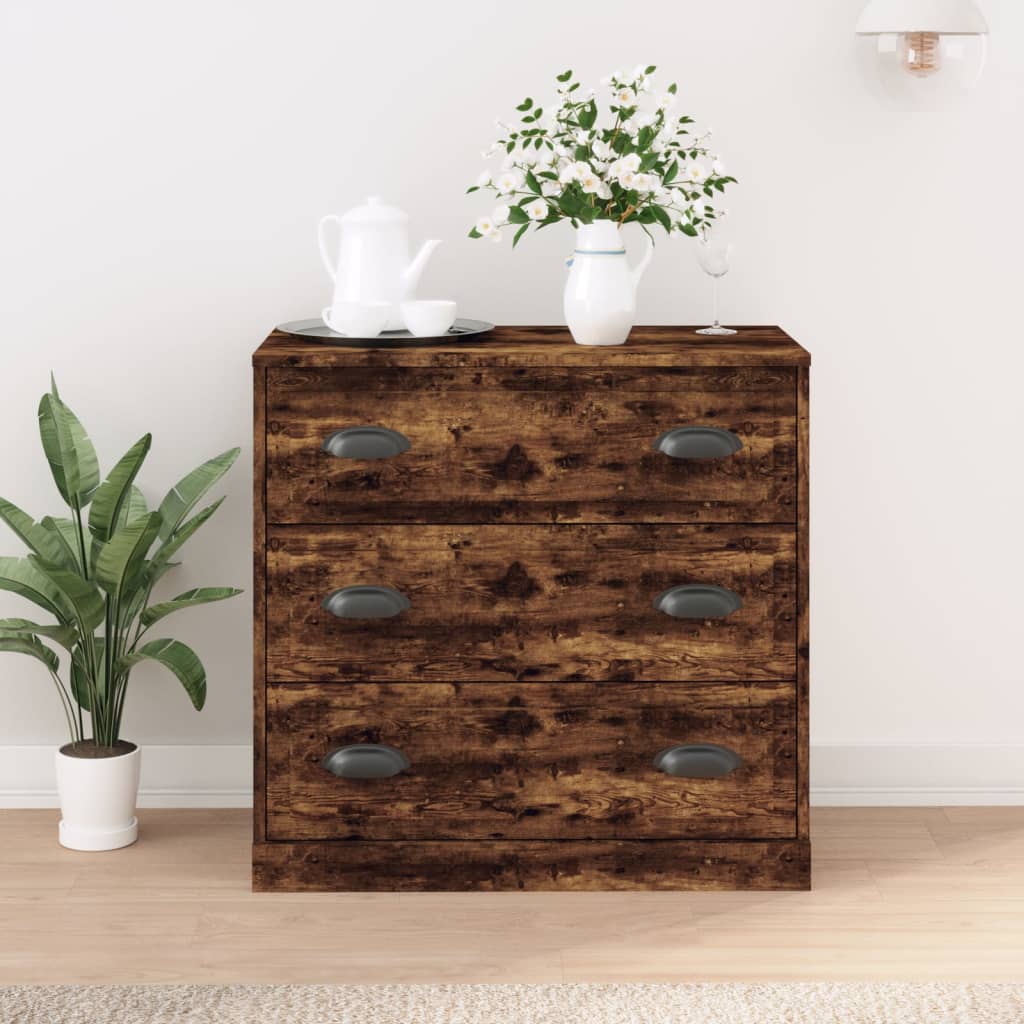 Sideboard Smoked Oak 70x35,5x67,5 cm Engineered Wood