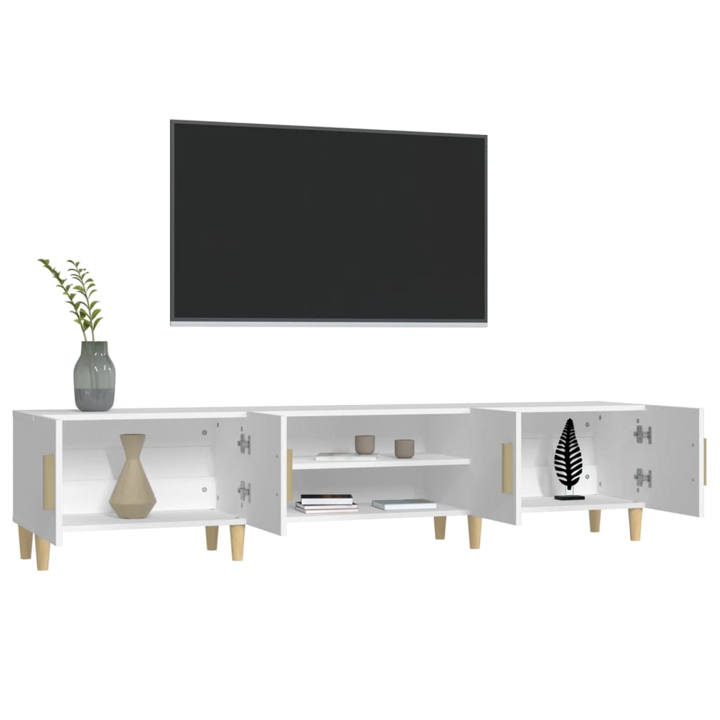TV Cabinet White 180x31,5x40 cm Engineered Wood
