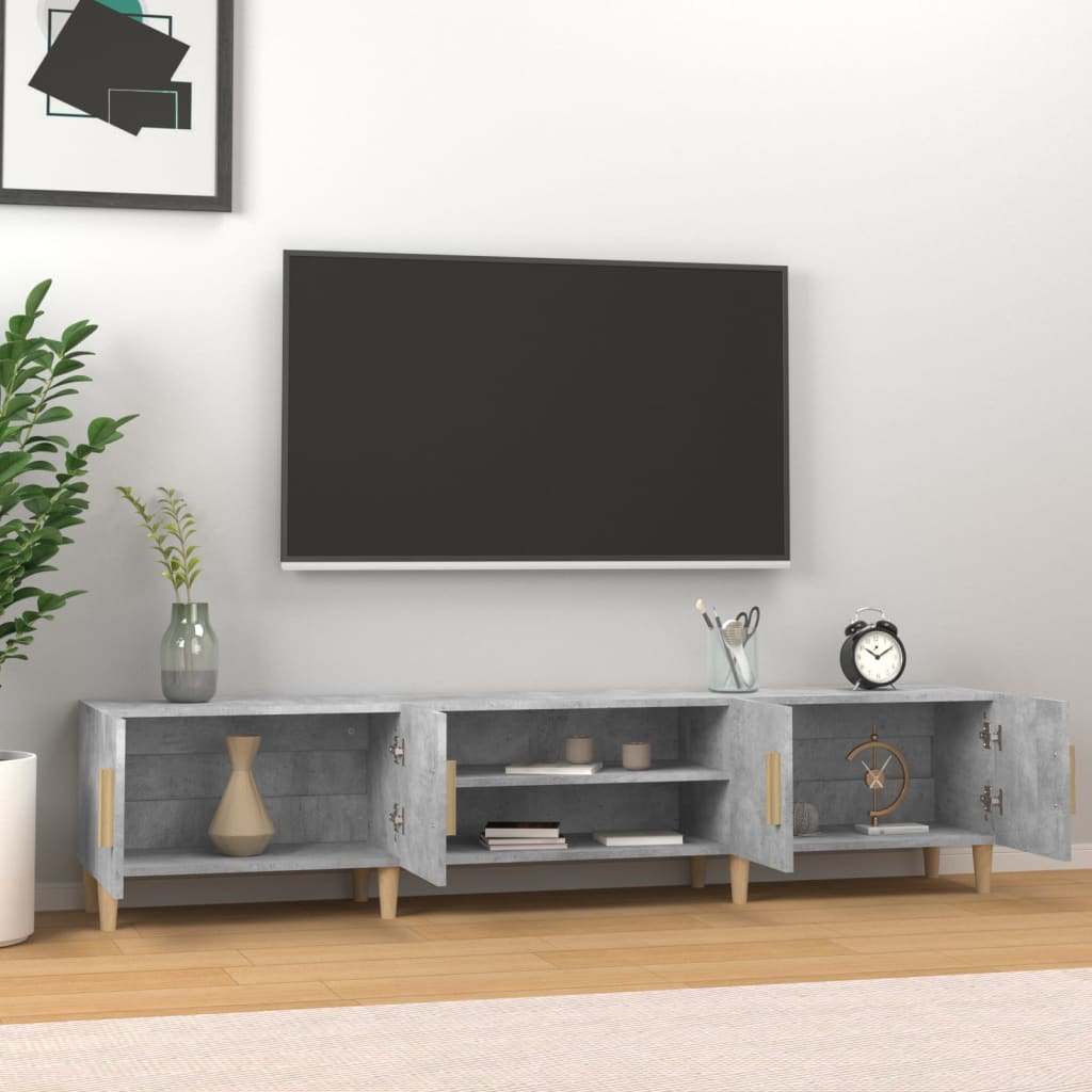 TV Cabinet Concrete Grey 180x31,5x40 cm Engineered Wood