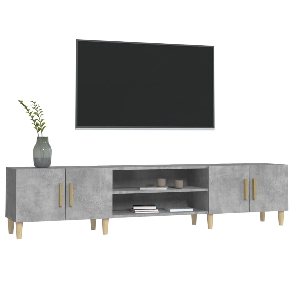 TV Cabinet Concrete Grey 180x31,5x40 cm Engineered Wood