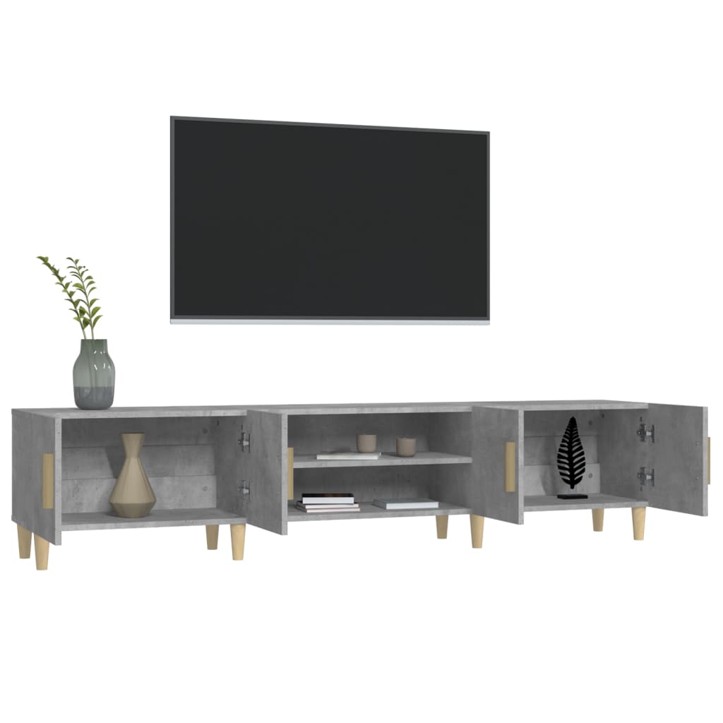 TV Cabinet Concrete Grey 180x31,5x40 cm Engineered Wood