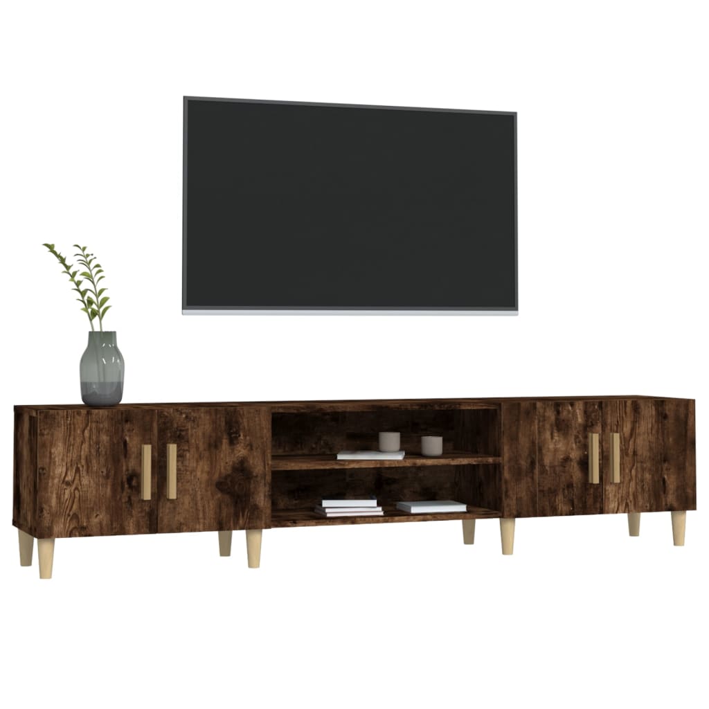 TV Cabinet Smoked Oak 180x31,5x40 cm Engineered Wood