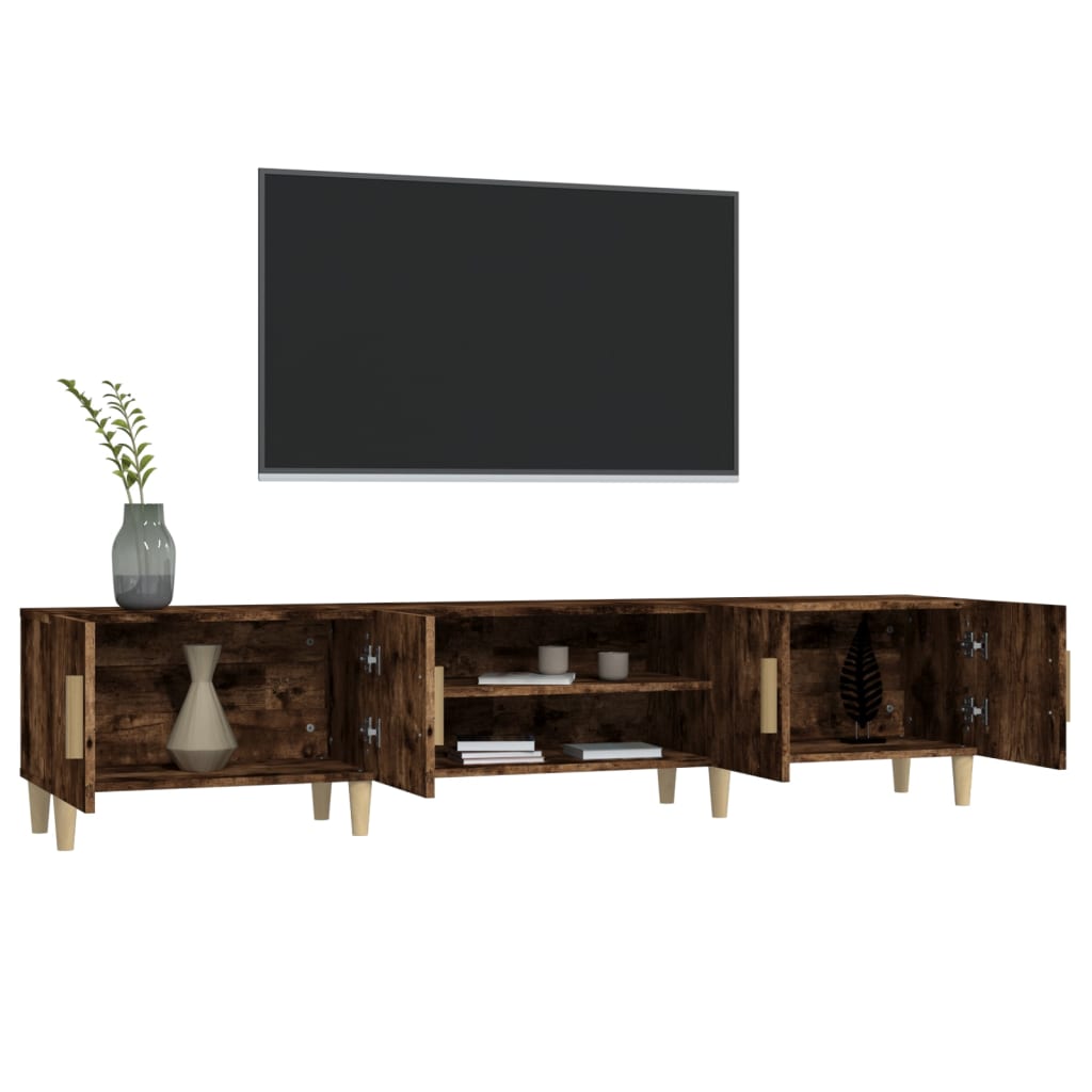 TV Cabinet Smoked Oak 180x31,5x40 cm Engineered Wood