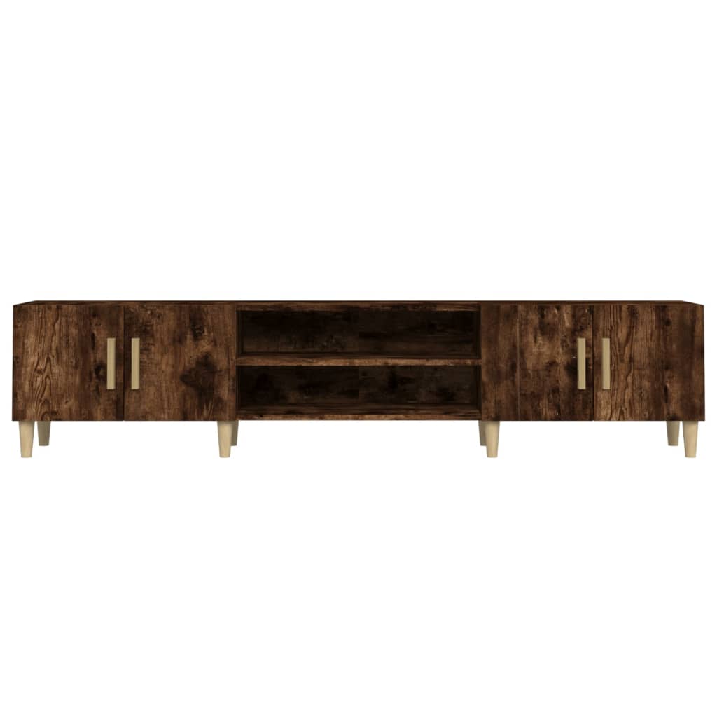 TV Cabinet Smoked Oak 180x31,5x40 cm Engineered Wood