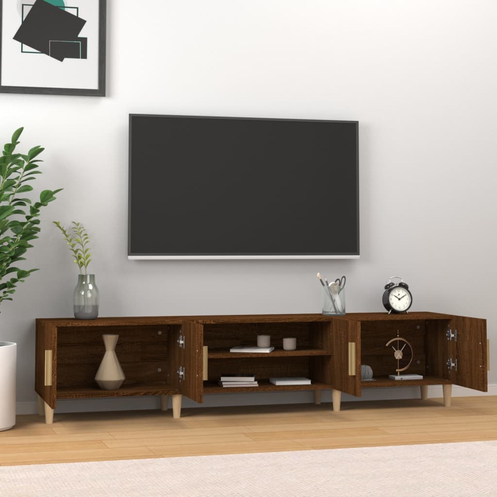 vidaXL TV Cabinet Brown Oak 180x31.5x40 cm Engineered Wood