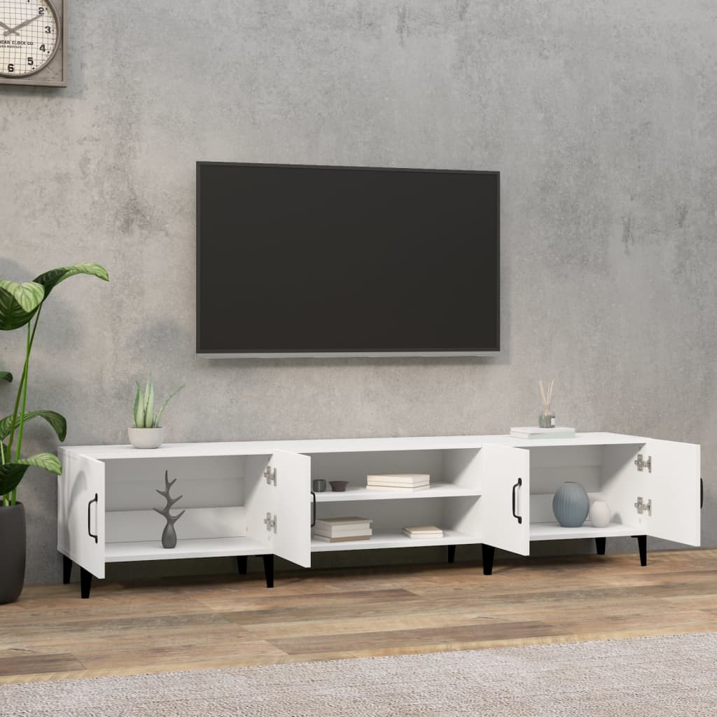 TV Cabinet White 180x31,5x40 cm Engineered Wood