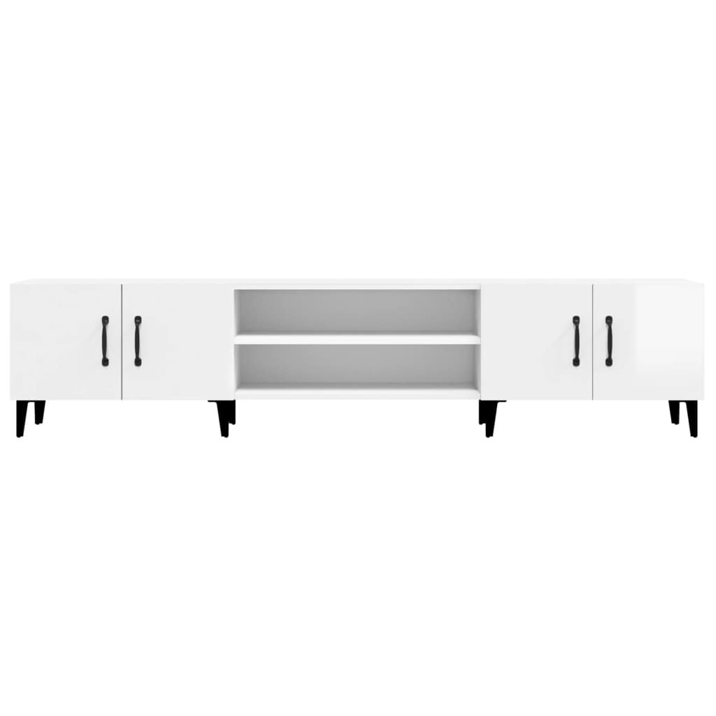 TV Cabinet High Gloss White 180x31,5x40 cm Engineered Wood