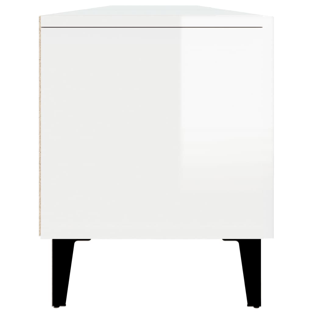 TV Cabinet High Gloss White 180x31,5x40 cm Engineered Wood