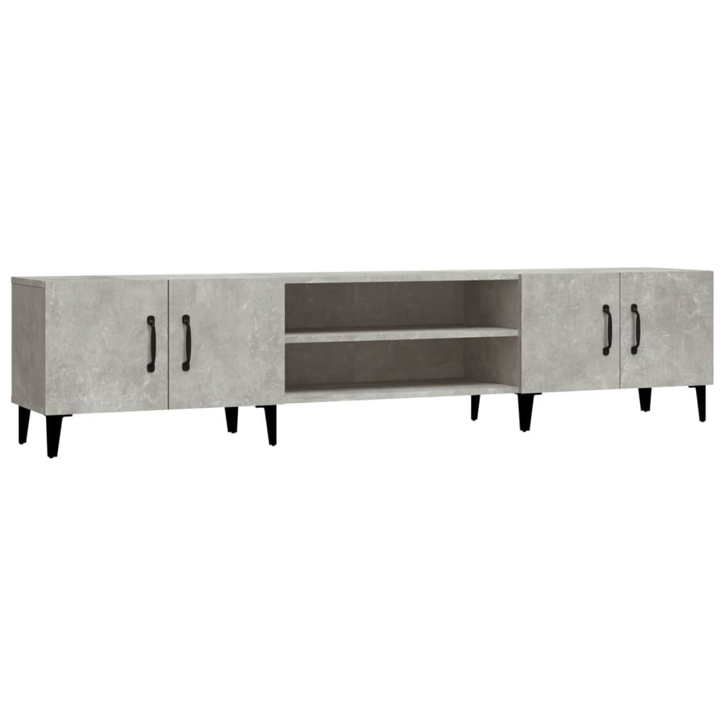 vidaXL TV Cabinet Concrete Grey 180x31.5x40 cm Engineered Wood