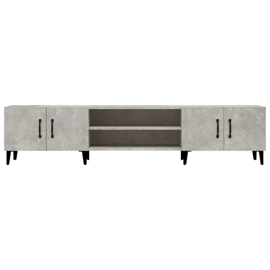 vidaXL TV Cabinet Concrete Grey 180x31.5x40 cm Engineered Wood