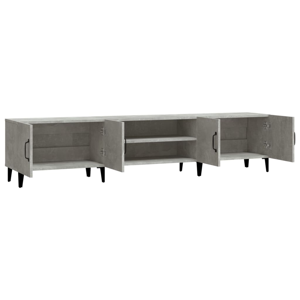 vidaXL TV Cabinet Concrete Grey 180x31.5x40 cm Engineered Wood