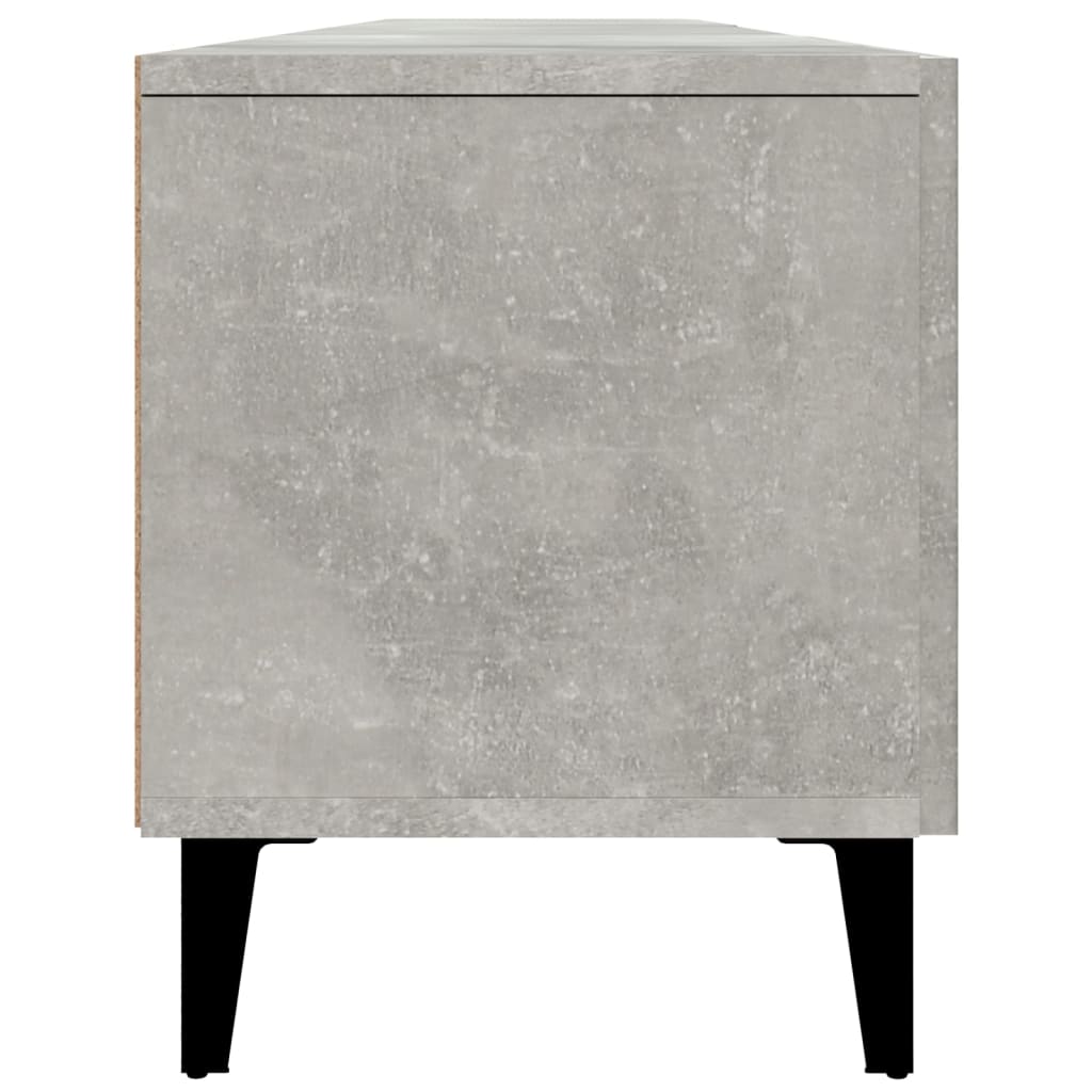 vidaXL TV Cabinet Concrete Grey 180x31.5x40 cm Engineered Wood