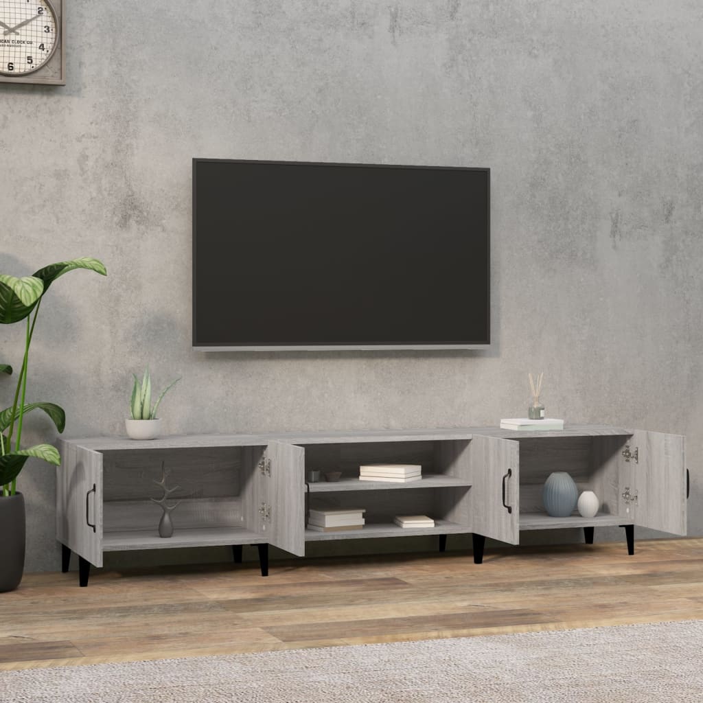 TV Cabinet Grey Sonoma 180x31,5x40 cm Engineered Wood