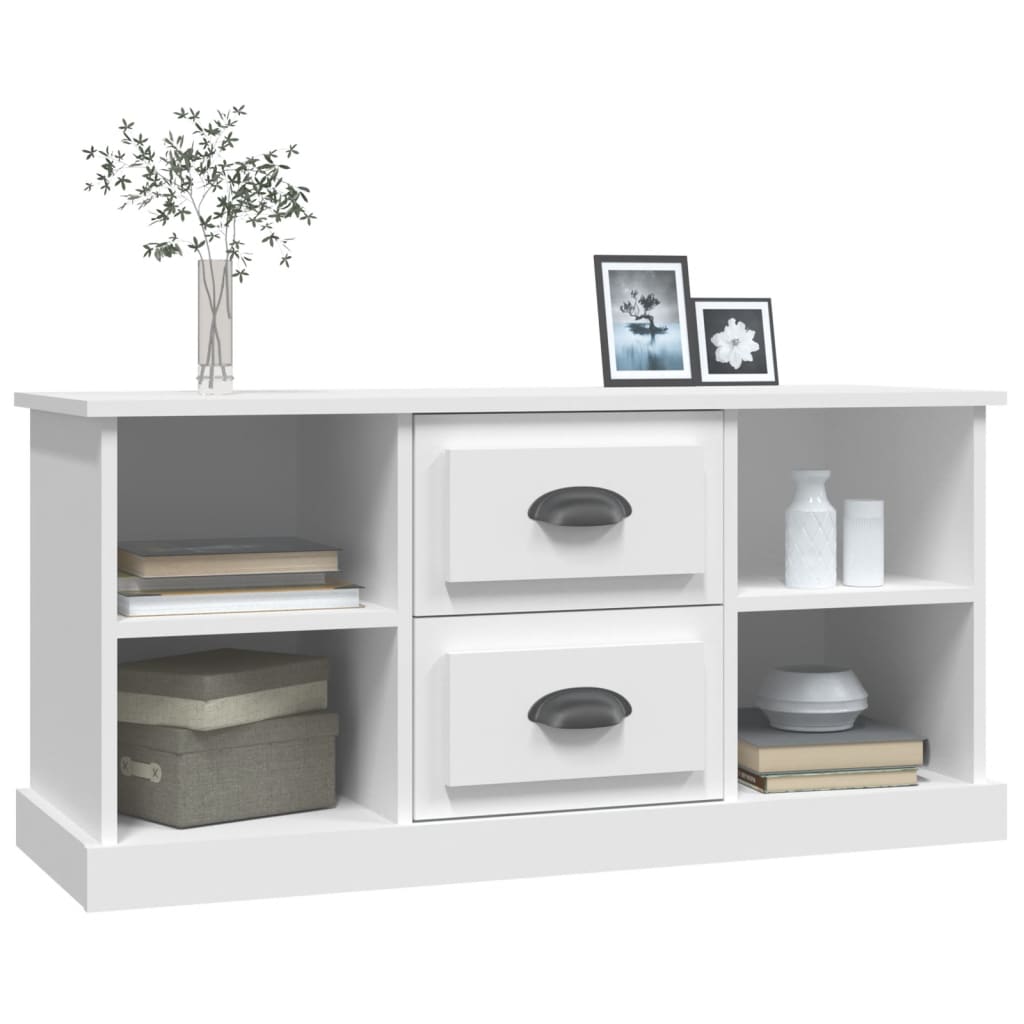 TV Cabinet White 99,5x35,5x48 cm Engineered Wood