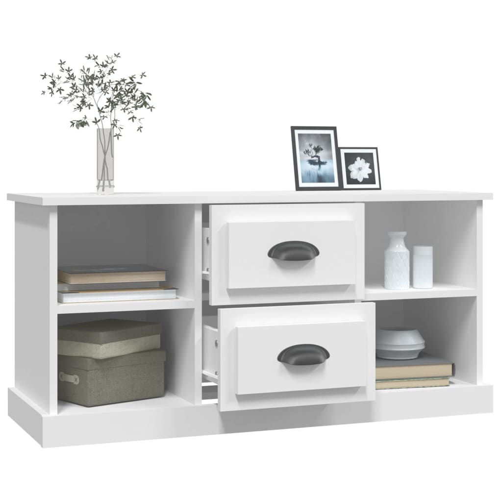 vidaXL TV Cabinet White 99.5x35.5x48 cm Engineered Wood