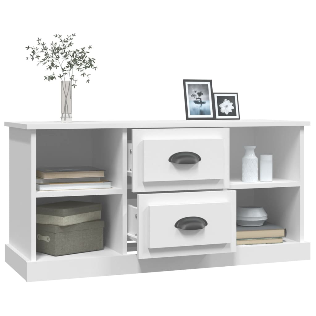 TV Cabinet White 99,5x35,5x48 cm Engineered Wood