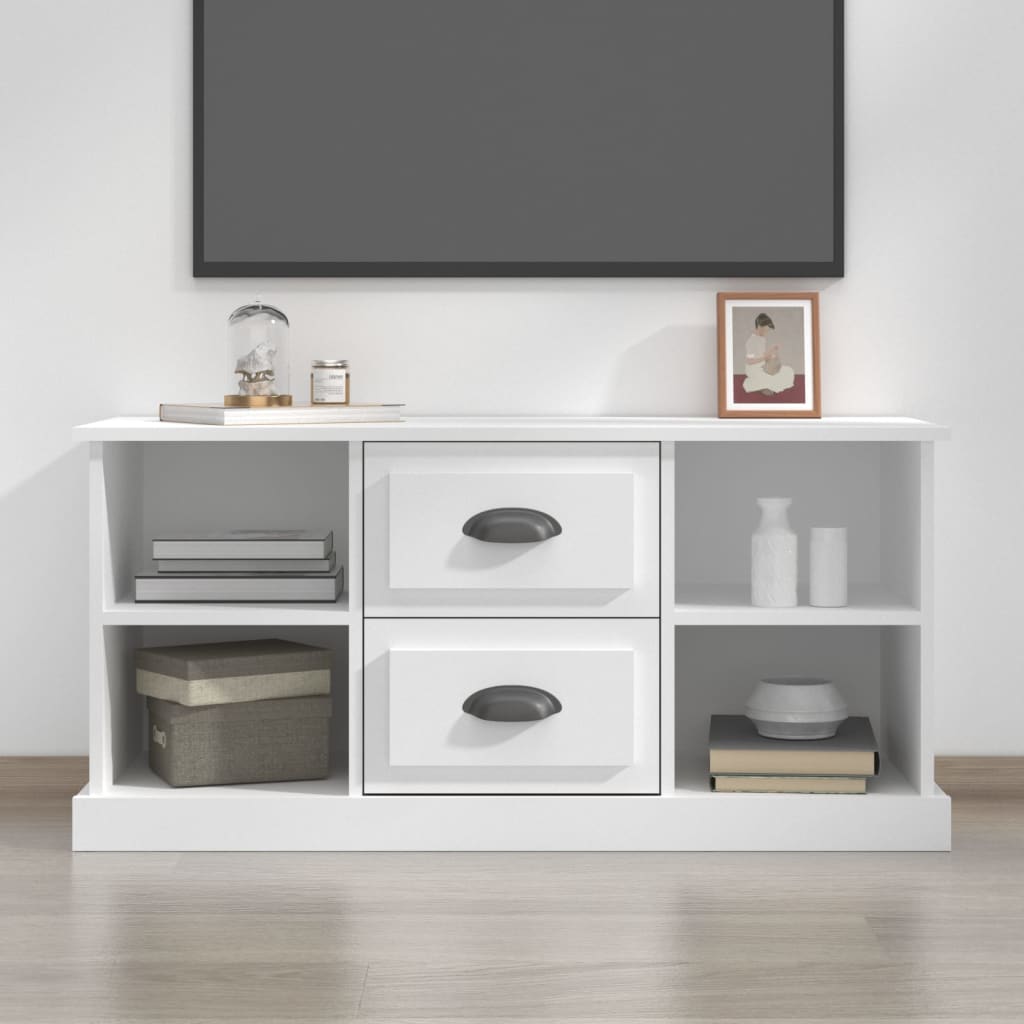 TV Cabinet White 99,5x35,5x48 cm Engineered Wood